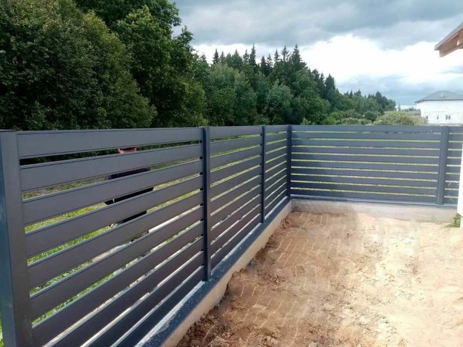 RAL 7024 забор ранчо