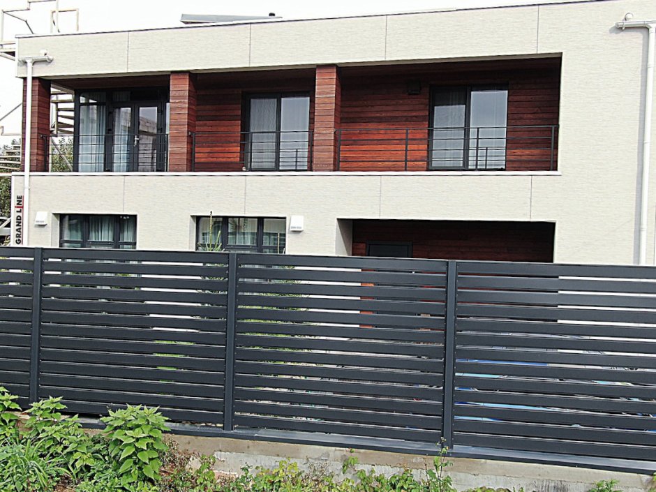 Забор жалюзи RAL 7024