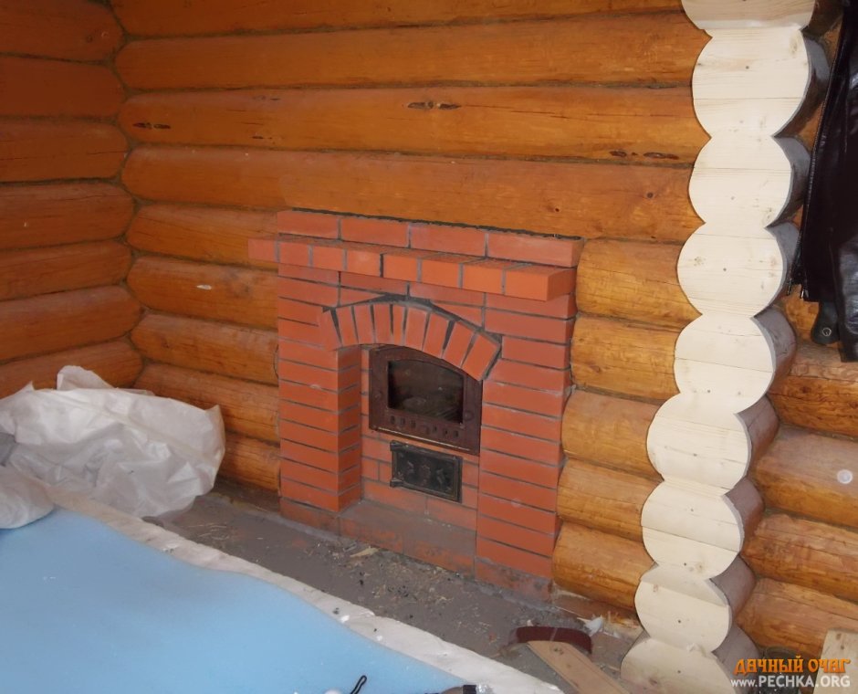 Топка печи из предбанника