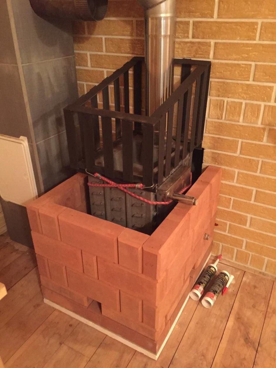 Обкладка печи Гефест кирпичом