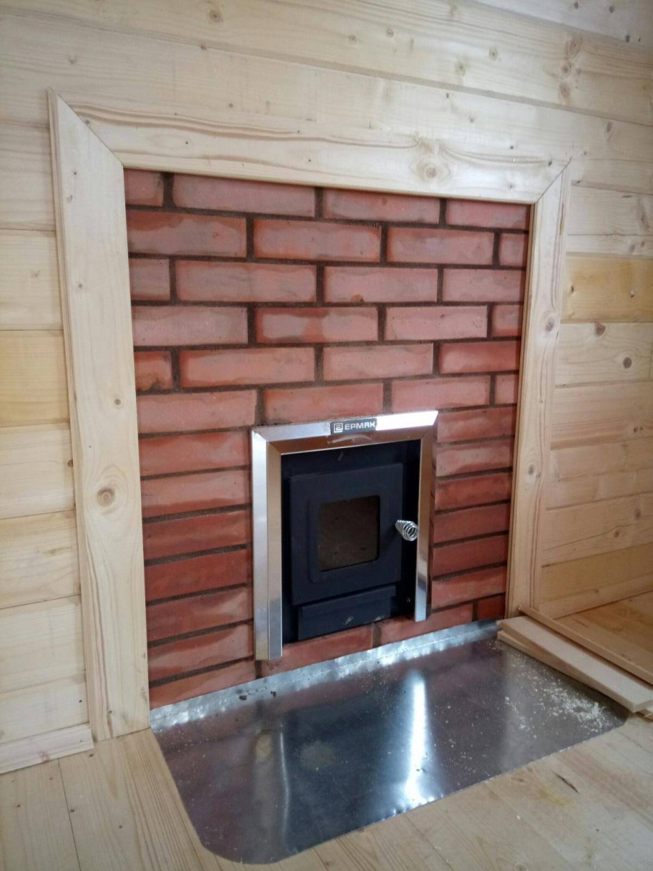 Печь Ангара 4 с топкой из предбанника