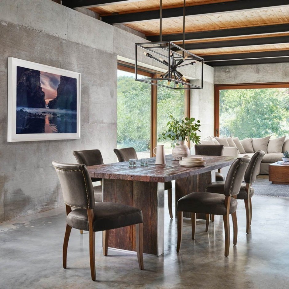 Потолок с балками в стиле лофт