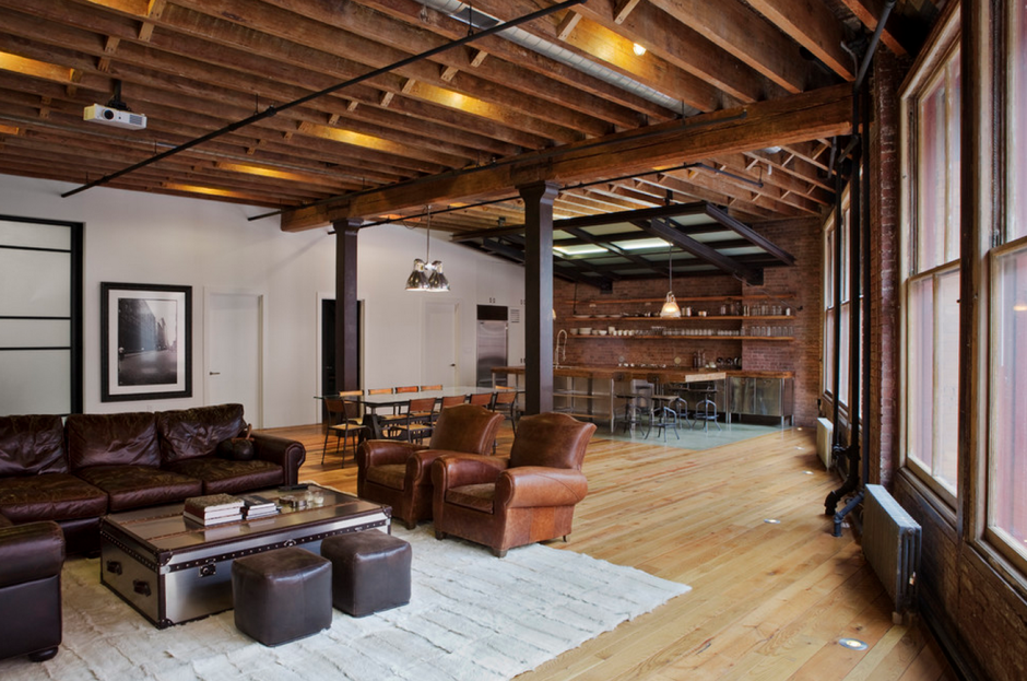 Отделка потолка в стиле лофт