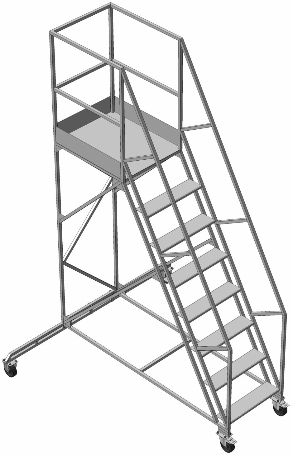 Лестница с площадкой передвижная СЗМК ЛР-2,2