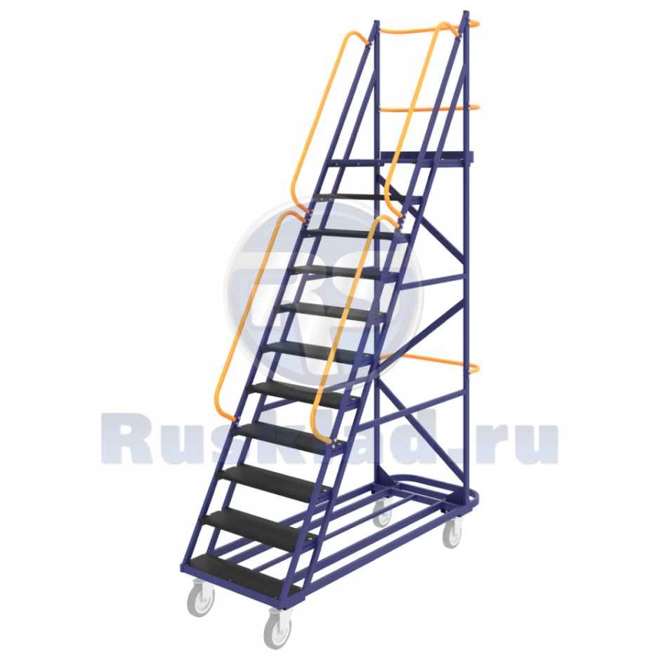 Лестница передвижная, шесть ступеней лс 6 670х1390х2150