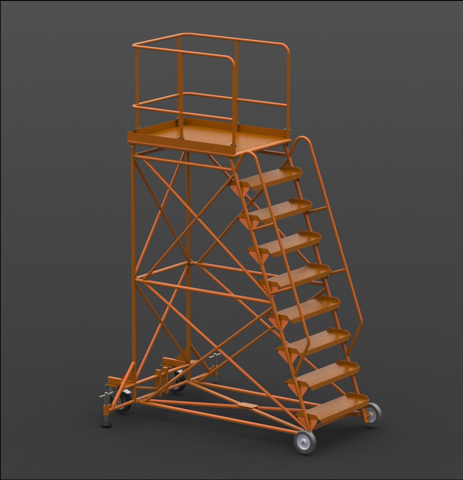 Лестница с площадкой передвижная СЗМК ЛР-2,2