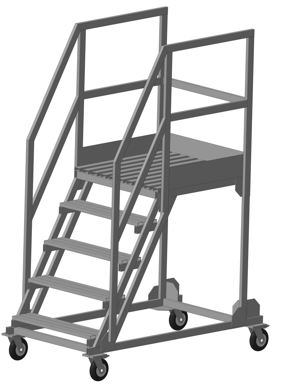 Лестница с площадкой передвижная СЗМК ЛР-2,2