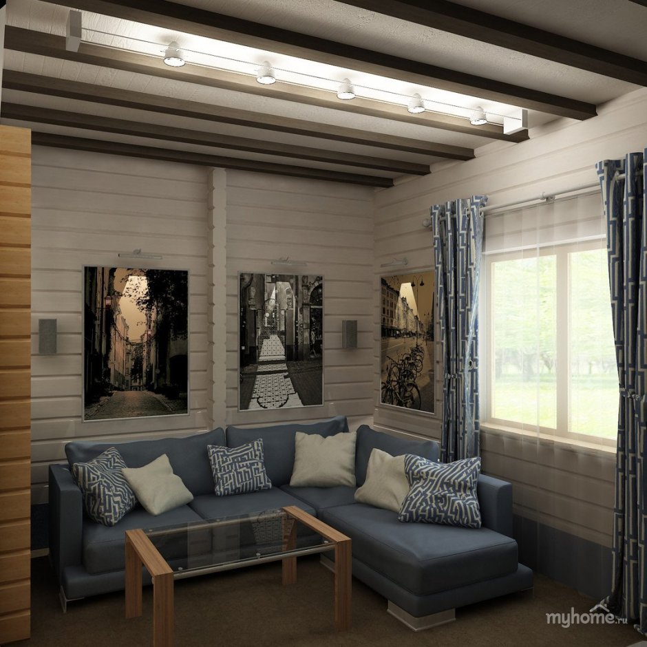 Гостиная из бруса