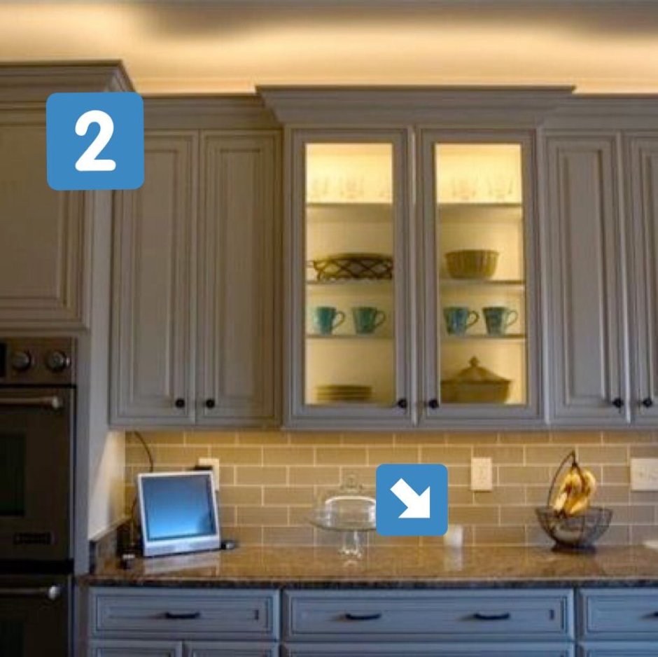 Подсветка внутри кухонных шкафов