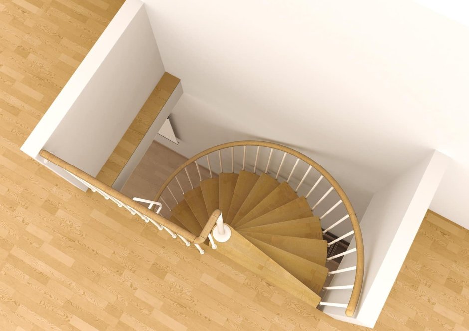 Винтовая лестница вид сверху