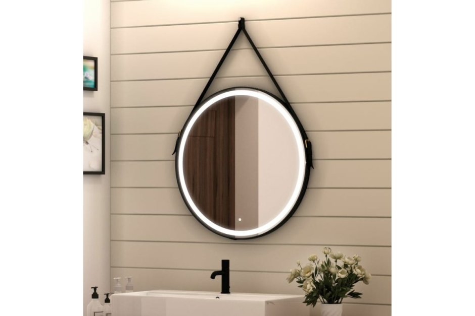 Зеркало Art&Max Milan 80 черный ремень