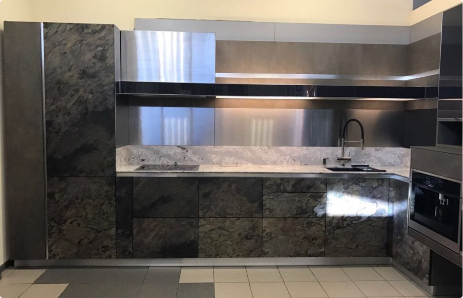 Zetta каменный шпон кухня