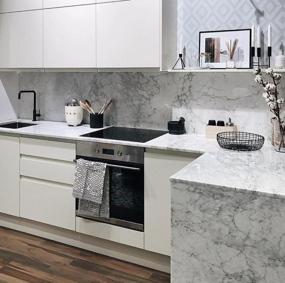 Мрамор Криолит столешница кухни Миа