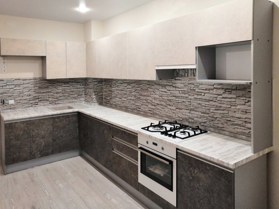 Кухня под мрамор