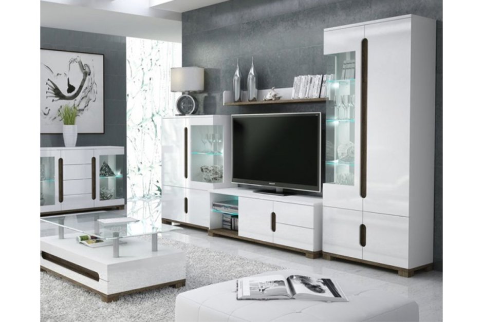 Гостиная Глосс белый белый глянец