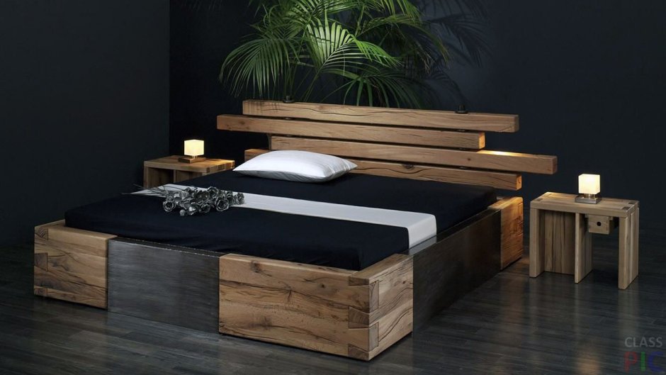 Энигма Блэк кровать из дерева