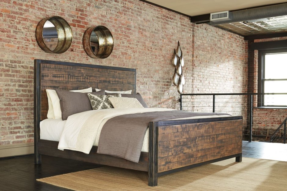 Металлическая кровать стиль лофт ЛК-1гексима