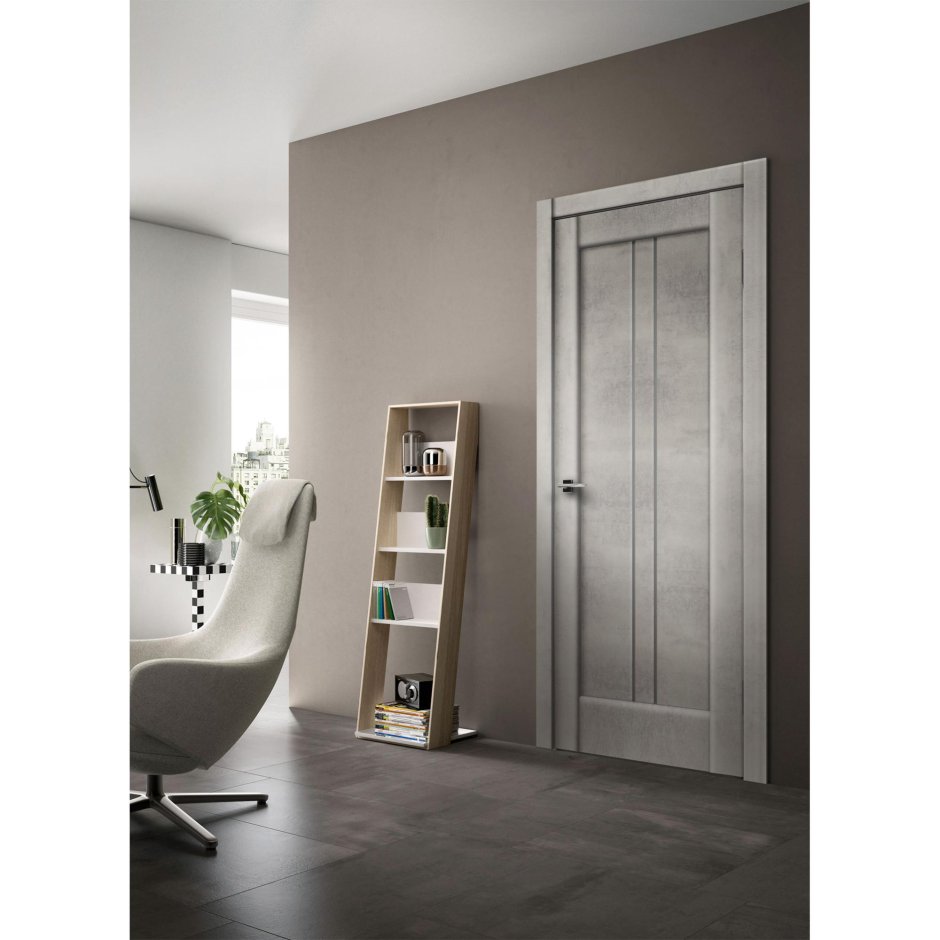 Дверь межкомнатная остеклённая «Сиэтл», 80x200 см, ПВХ, цвет лофт светлый