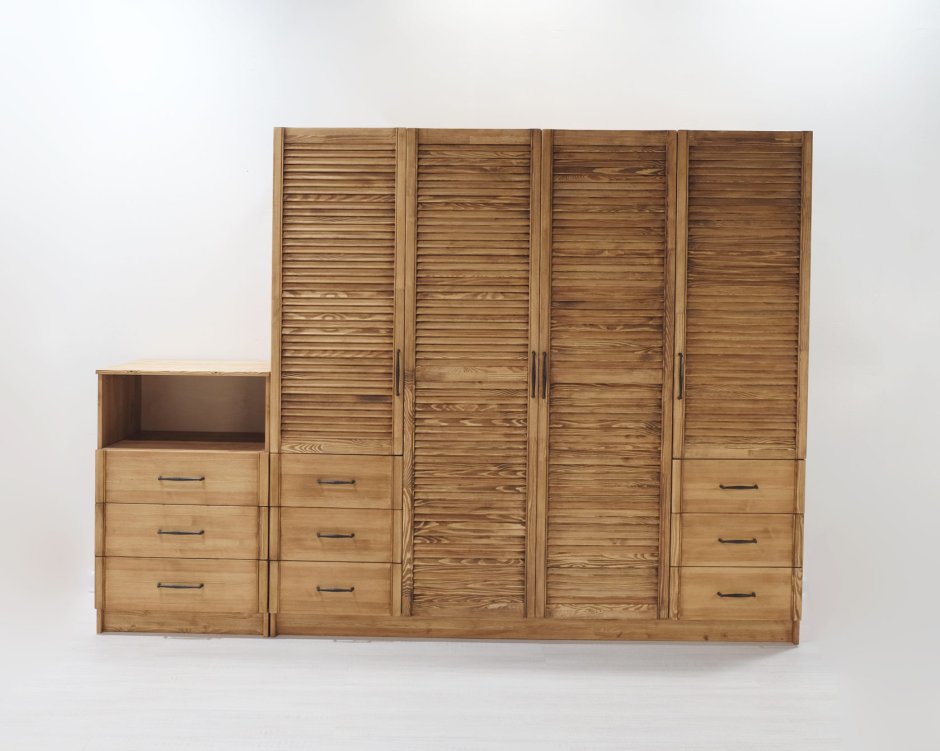 Жалюзийные двери дуб Вотан