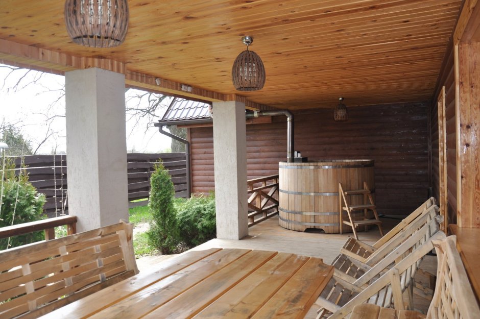 Баня с террасой