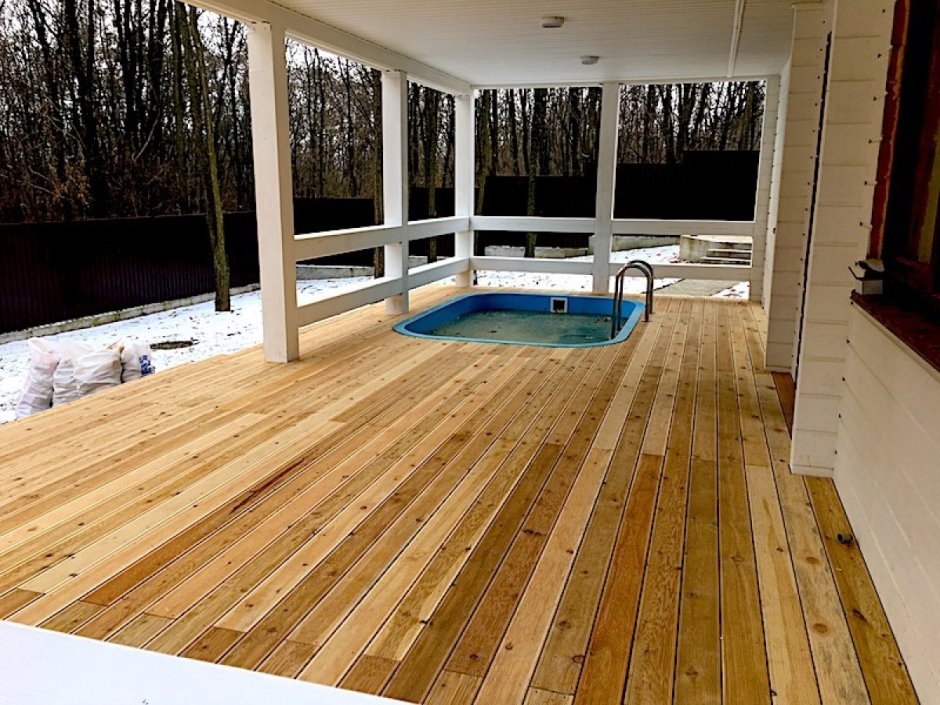 Открытая терраса к бане