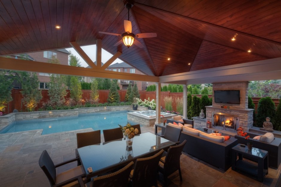 Баня бассейн мангальная зона