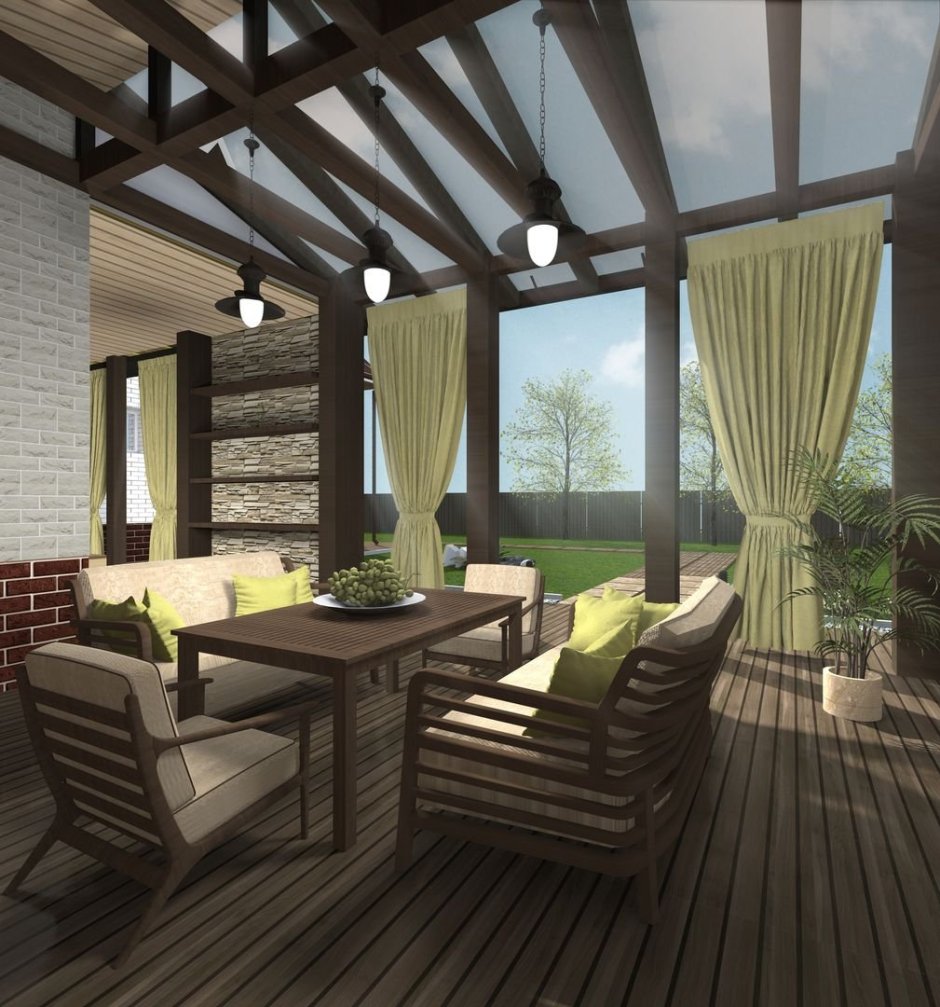 Баня с террасой и мангальной зоной проекты