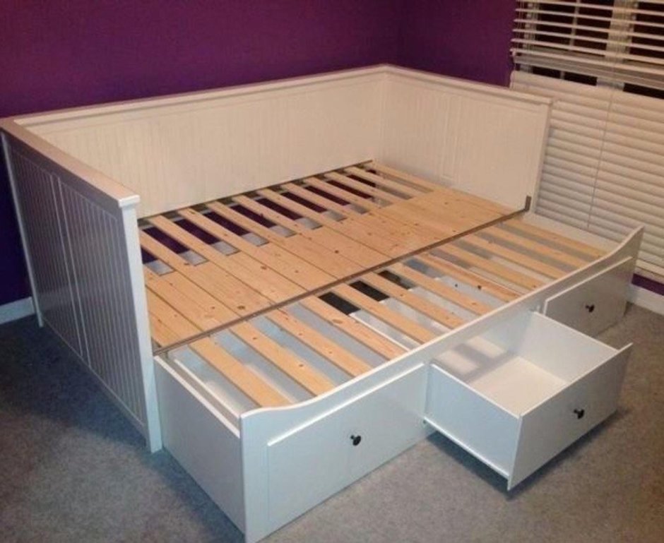 Двуспальная выдвижная кровать ikea