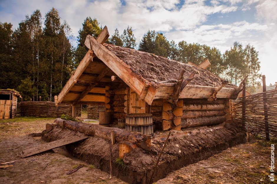 Срубный дом в древней Руси