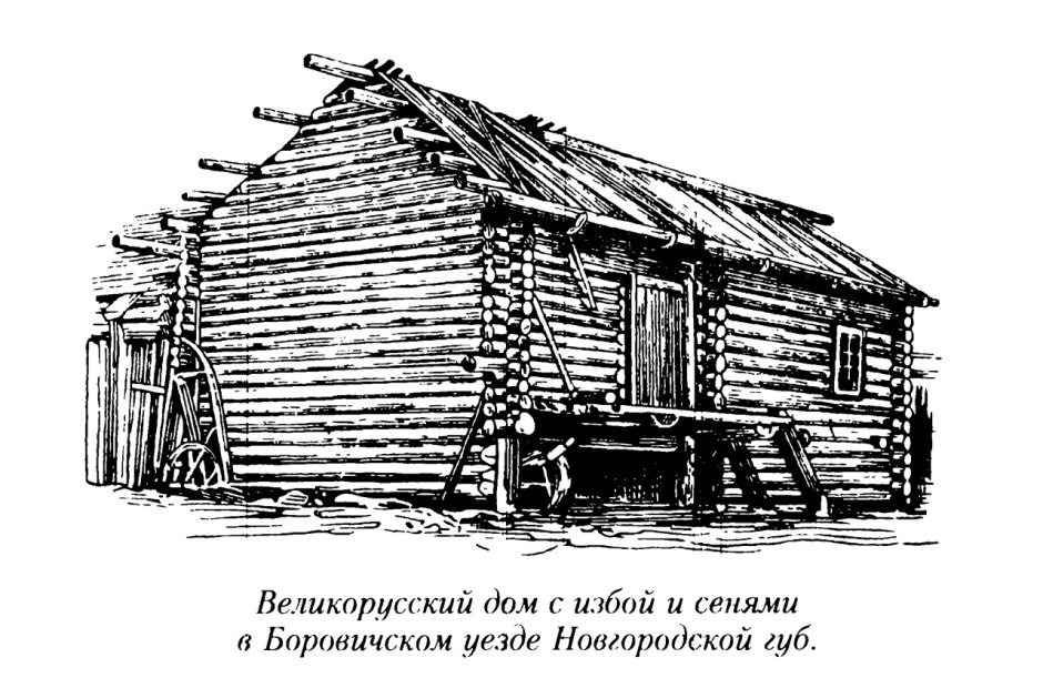 Срубные избы древней Руси