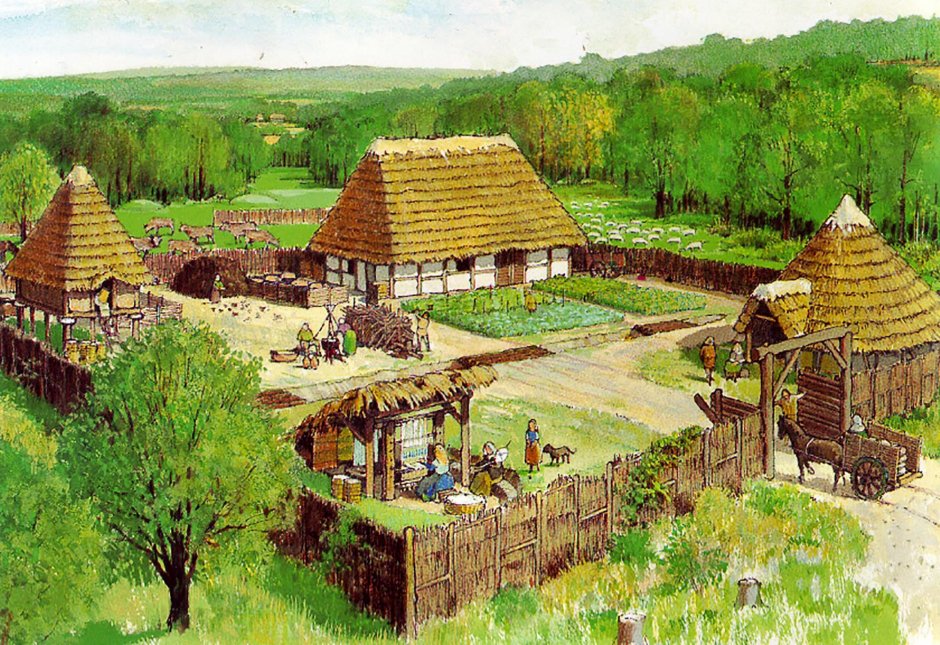 – Реконструкция поселения восточных славян (VIII-IX ВВ.).