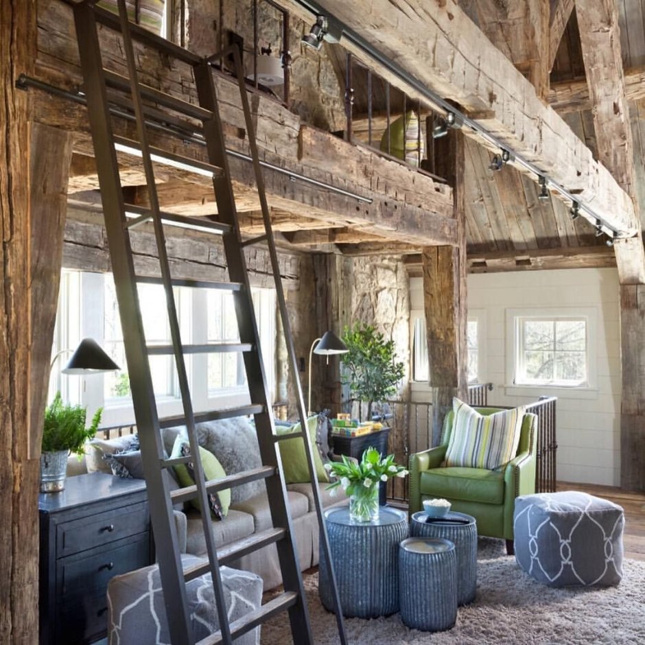 Рустикальный стиль в интерьере с элементами Индастриал
