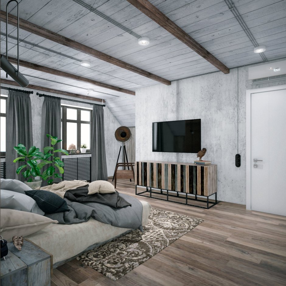 Загородный дом в стиле лофт