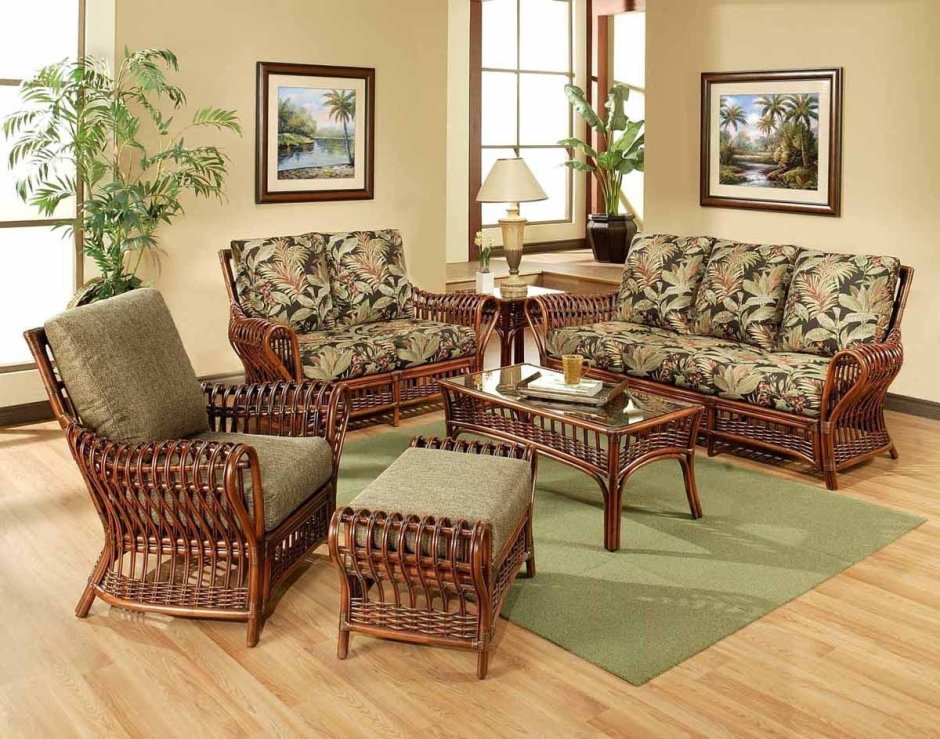 Ротанговая мебель в интерьере