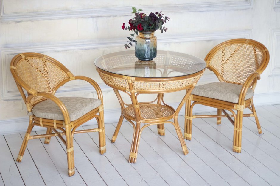 Обеденный комплект Ява из ротанга