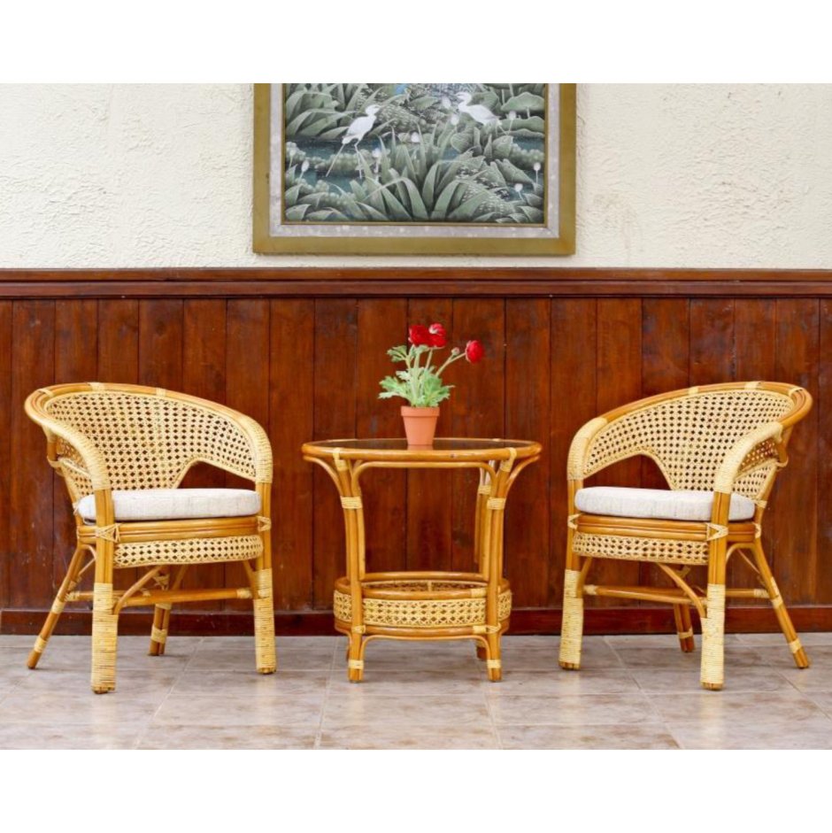 Кофейный комплект из натурального ротанга Пеланги-дуэт (Pelangi-due)