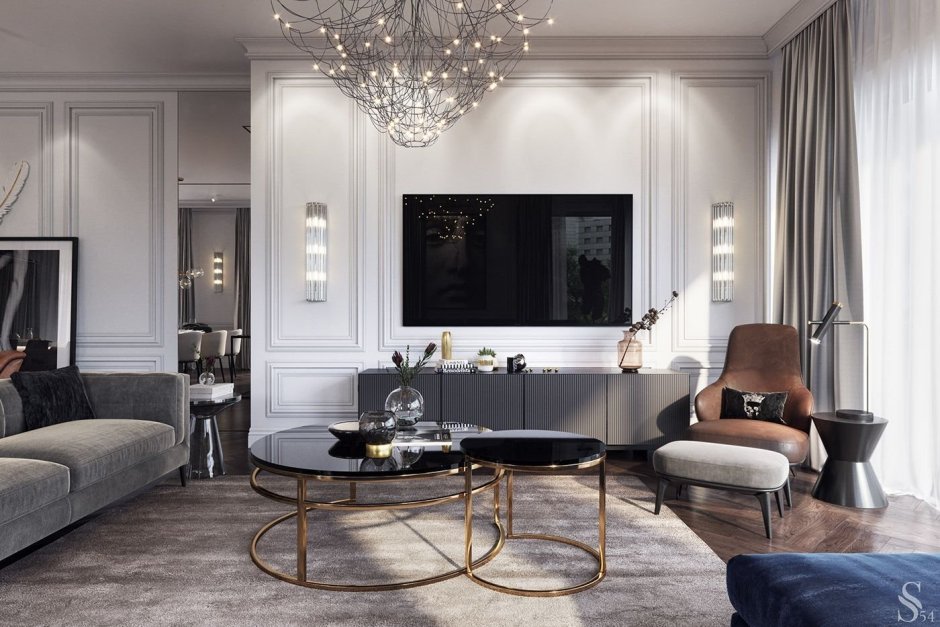 Гостиная в неоклассическом стиле