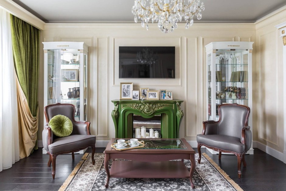 Гостиная Неоклассика изумрудный