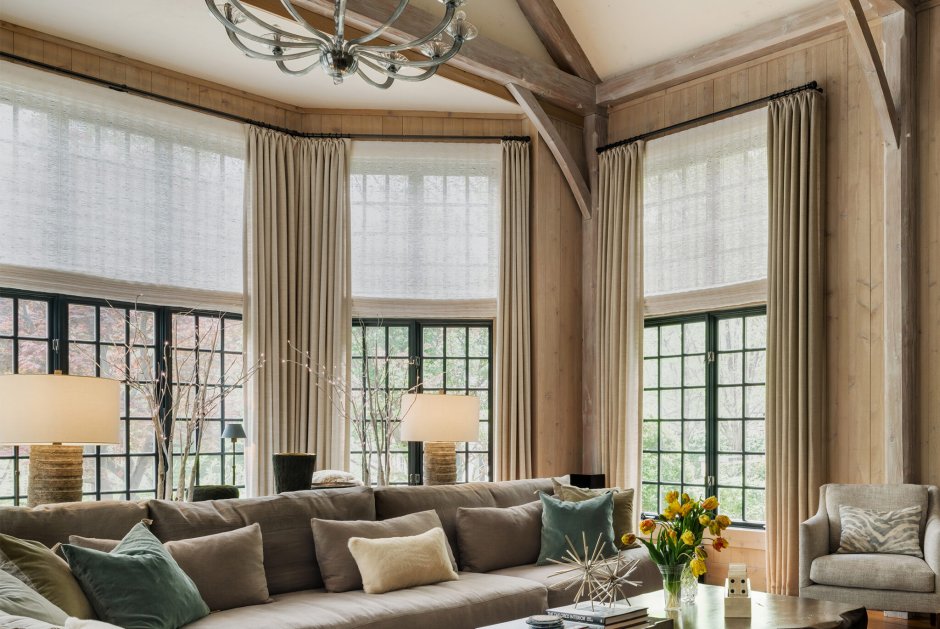 Шторы в гостиную со вторым светом