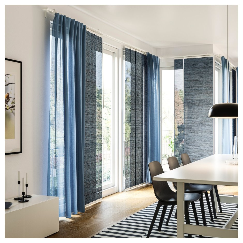 Vidga ВИДГА гардинная шина, тройная, белый 140 см