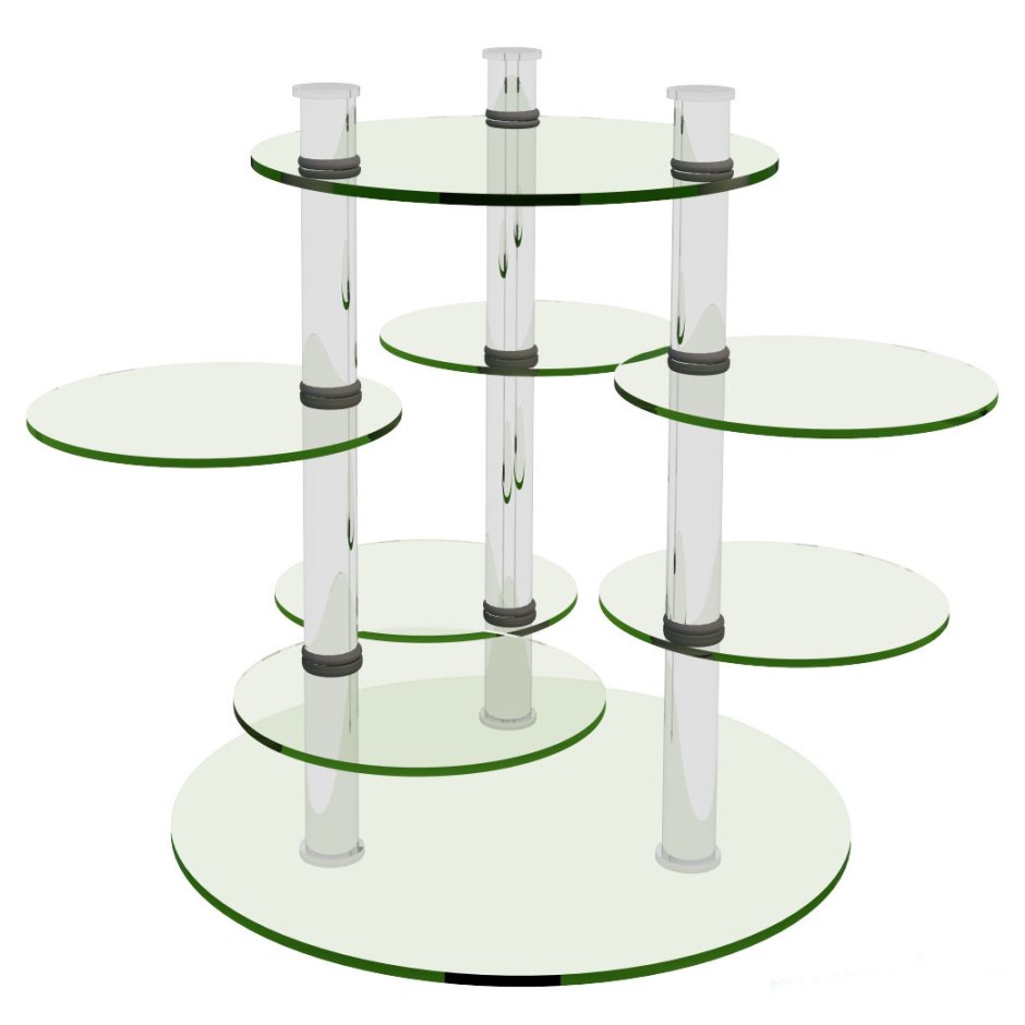 Стеклянная полка для цветов