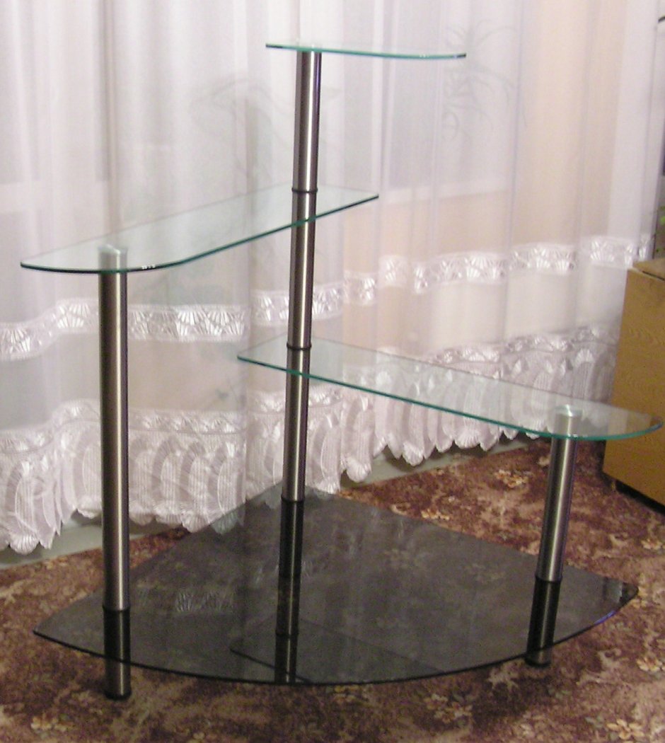 Стеклянная полка для цветов