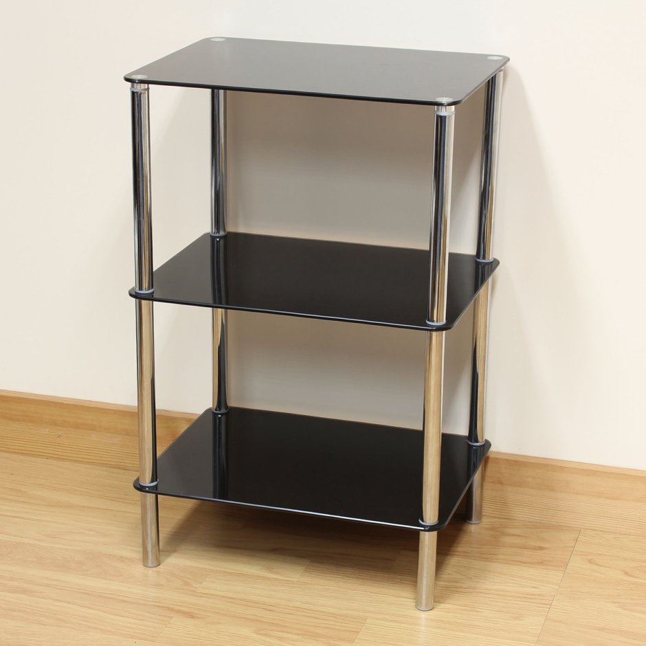 Этажерка стеклянная напольная