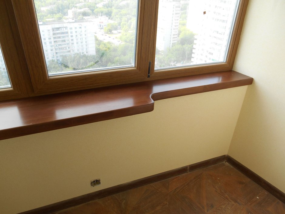 Подоконники из массива ясеня