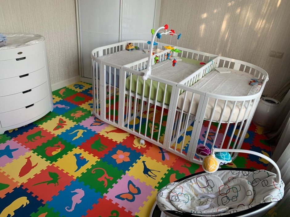 Кроватка трансформер для новорожденных для двойни