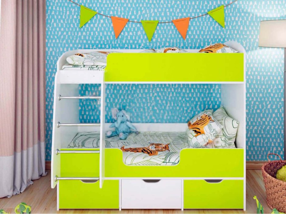 Кровать двухъярусная ЯРОФФ малыш