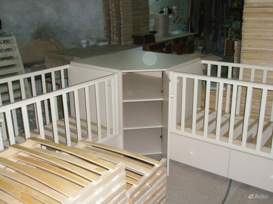 Кроватки для двойни новорожденных угловые