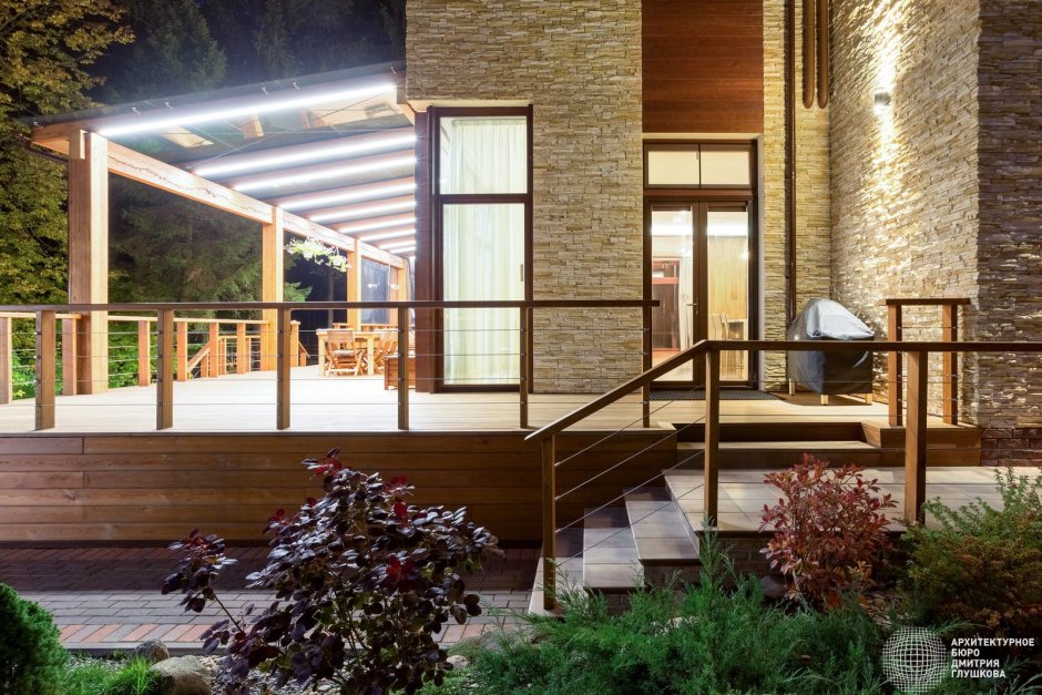 Подсветка веранды террасы