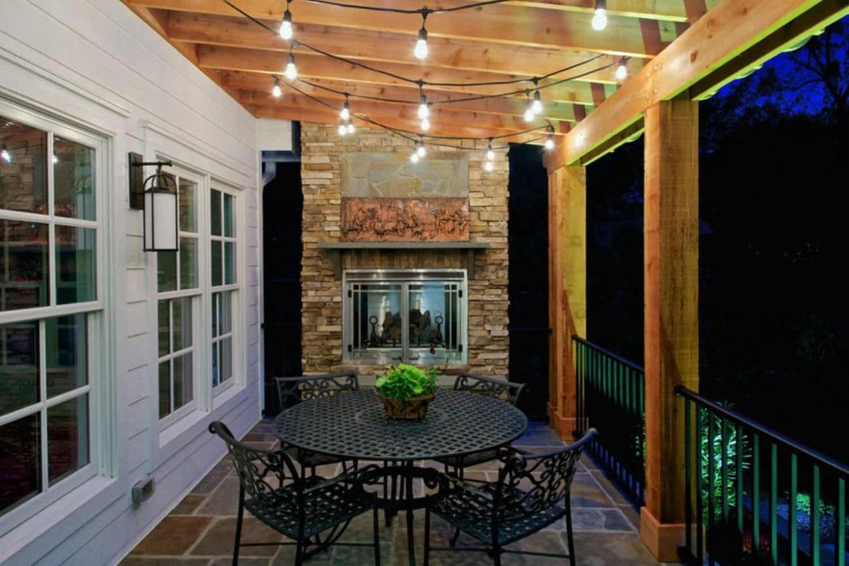 Освещение на веранде