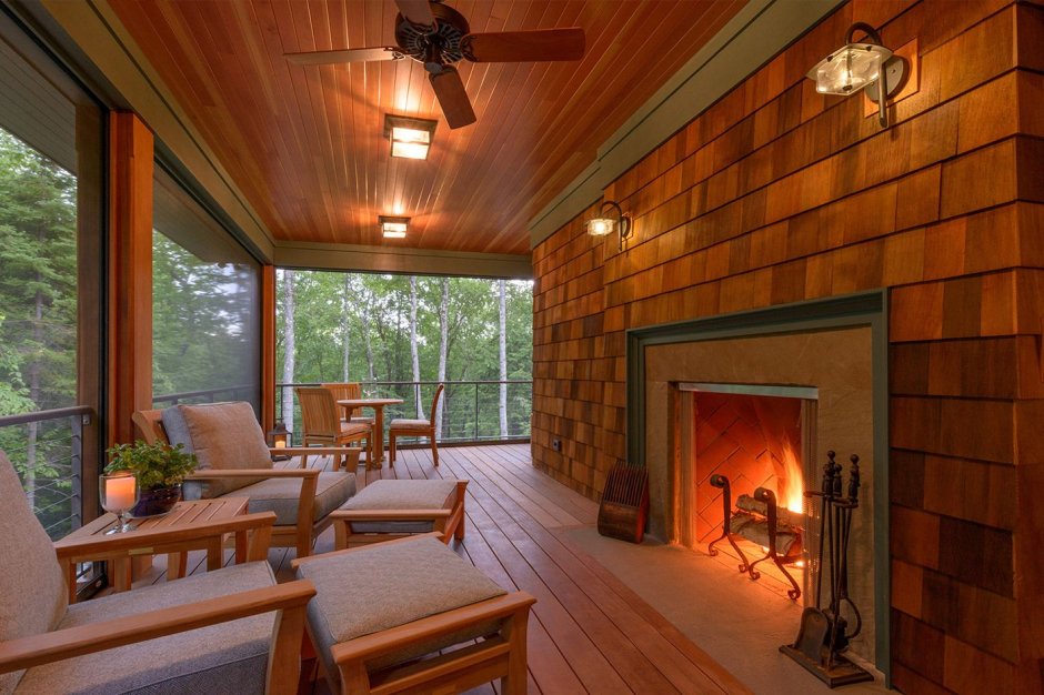 Освещение веранды в частном доме